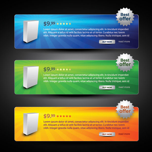 Webpage design decorative element set 5