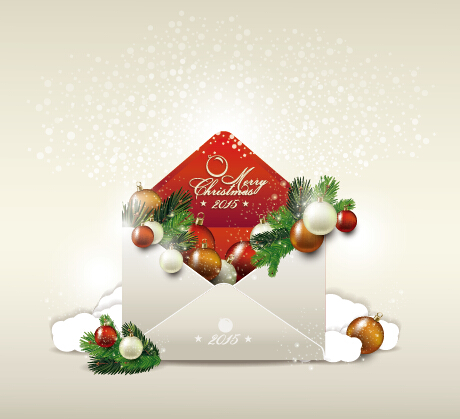 shiny envelope christmas background vector background 