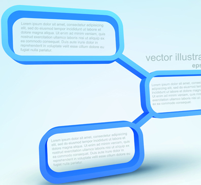 Set of 3d elements vector illustration art 03