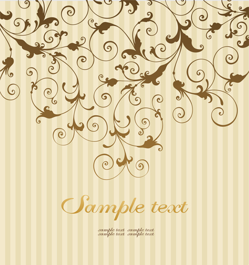 Elements of Floral decoration Background vector 05