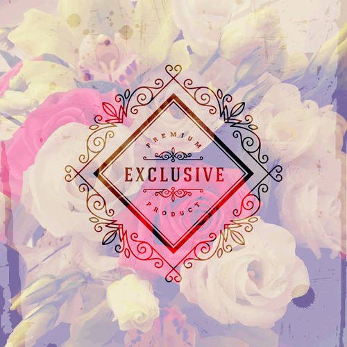Beautiful rose with blurs background vector 01