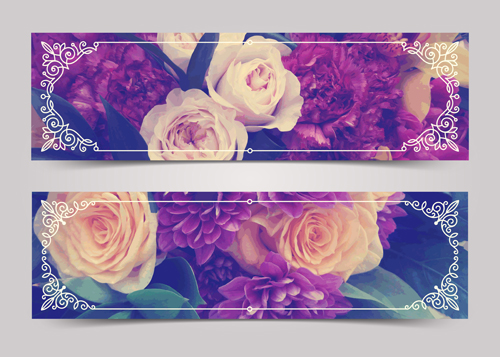 Beautiful rose with blurs background vector 03
