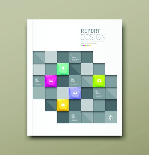 Business cover abstract design vector 04