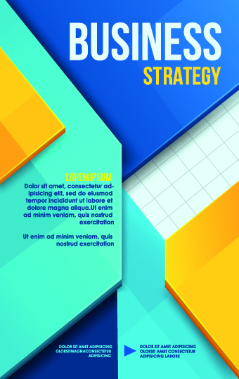 Stylish Business poster cover vector 01