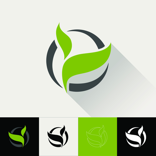 Circular company logos abstract vector 05