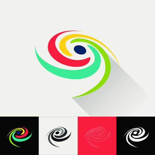 logos company circular Abstract vector 