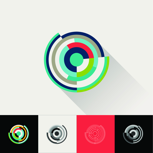 logos company circular Abstract vector 