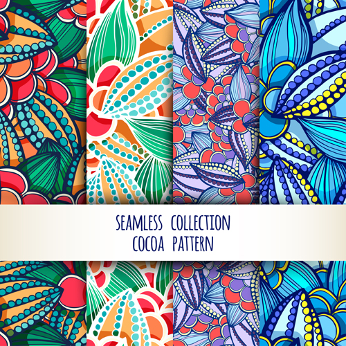 Cocoa pattern seamless vector material