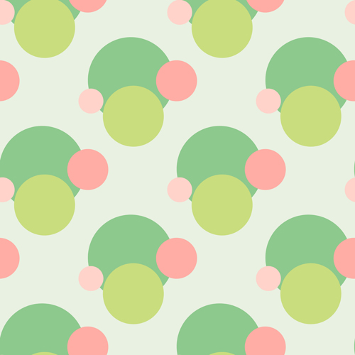 Colored round dot vector seamless pattern