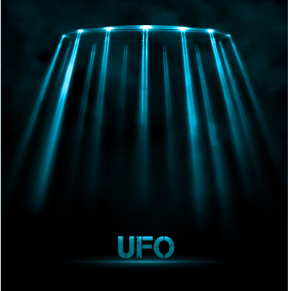 UFO elements concept background 