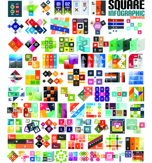 Creative infographic design elements vector material 04