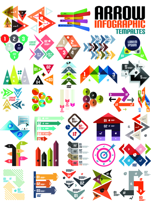 Creative infographic design elements vector material 05