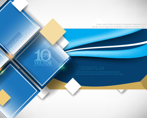 Cube square abstract background vector 01