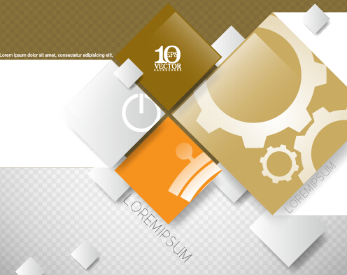 Cube square abstract background vector 03