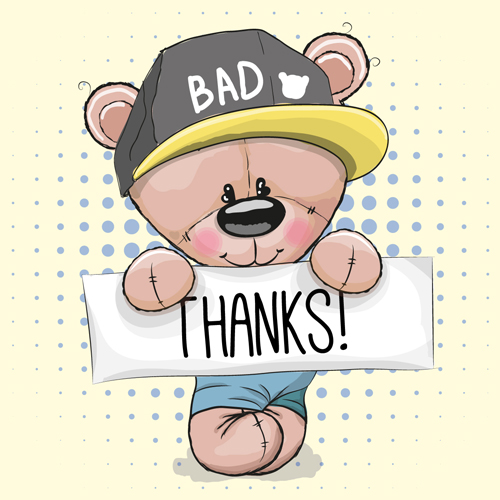Design cute baby cards vectors set 14