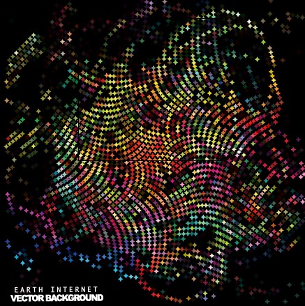 Earth internet colored abstract background vector 02