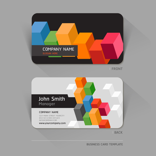 dern business card vector material 04 Excellent modern business card vector material 04