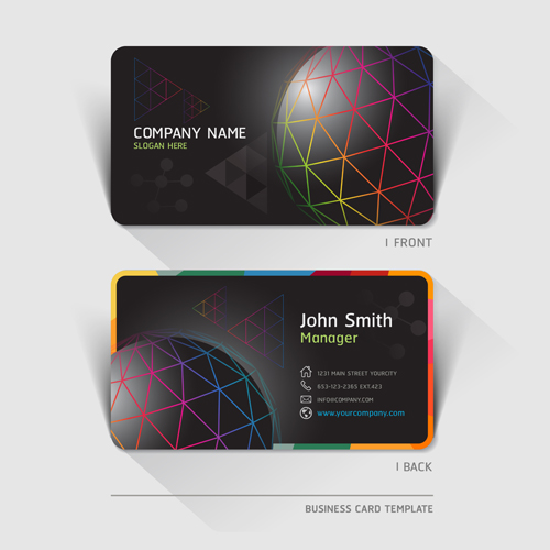 modern material Excellent card vector business cards 