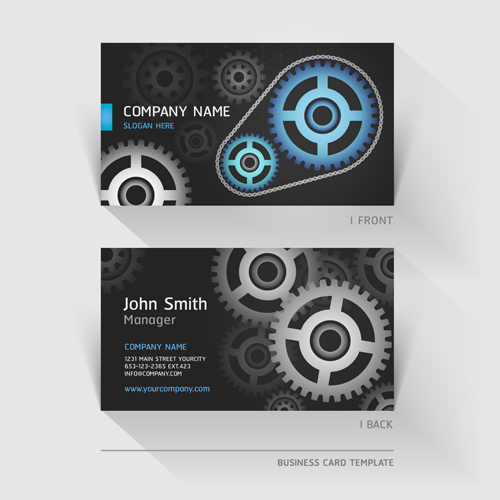 Excellent modern business card vector material 08