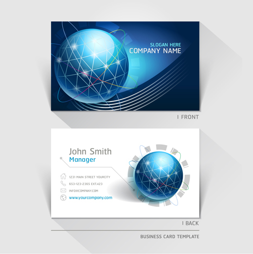 dern business card vector material 09 Excellent modern business card vector material 09