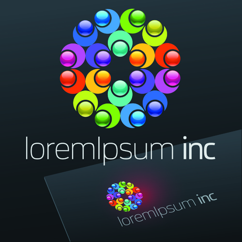 Exquisite business logos vector design elements 06