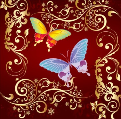 pattern fashion color butterfly beautiful background 