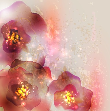 Fresh Flowers design vector art 01