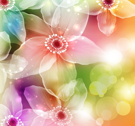 Fresh Flowers design vector art 02