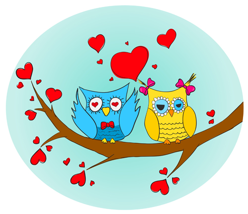 Funny owls design vectors 01