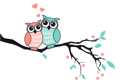 Funny owls design vectors 03