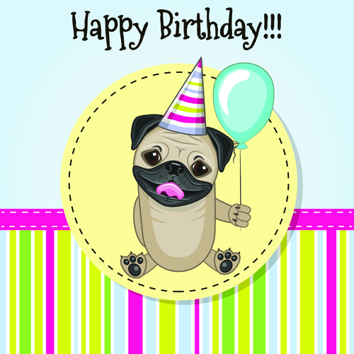Happy birthday baby greeting cards vector 05