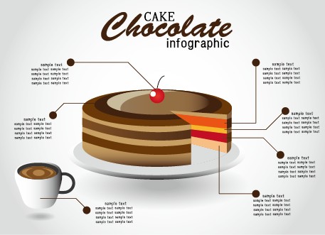 Creative food infographics elements vector 03