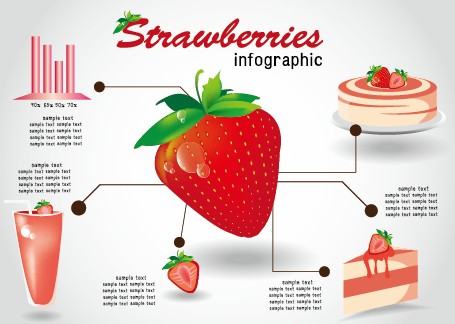 Creative food infographics elements vector 05