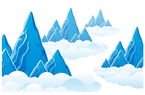 vector graphics mountain landscape cloud 