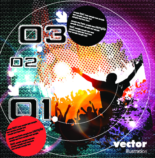 vector of Music elements illustration art 03