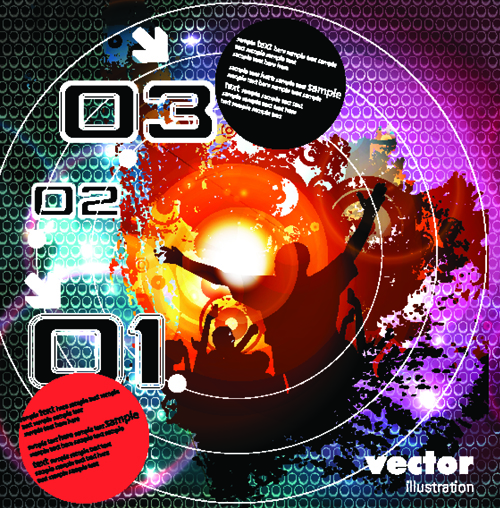 vector of Music elements illustration art 05