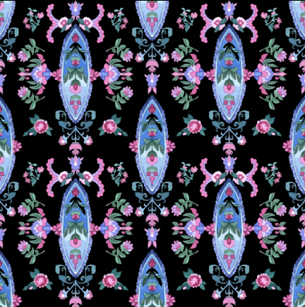 Paisley with flower vector seamless patterns 01