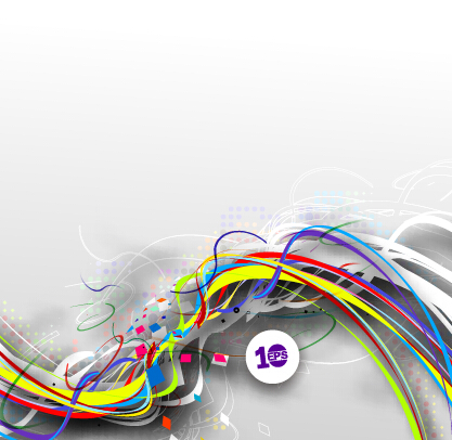 Paper tapes colored abstract background vector