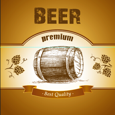 Retro beer creative poster vector 02