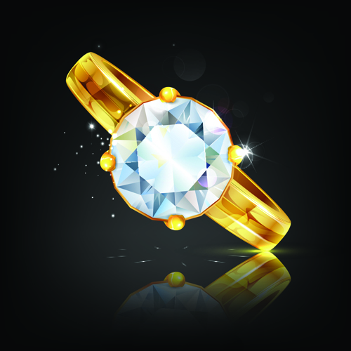 Realistic rings creative design vector set 05