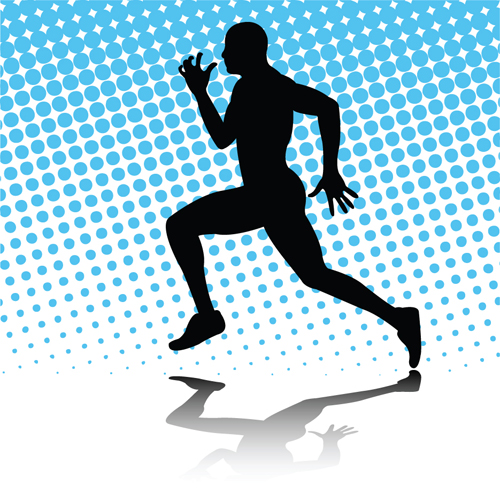 Run People Silhouettes design vector