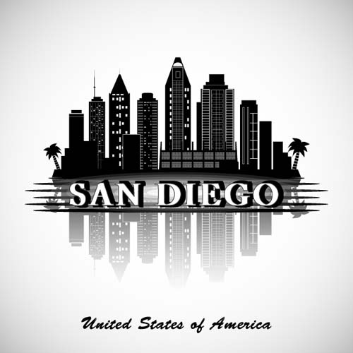 San Diego background vector