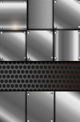 Shiny metal background design vector 01
