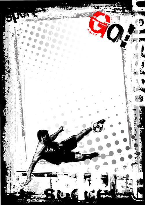 Sport elements Garbage backgrounds vector 01