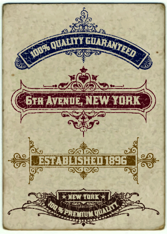Vintage labels design vector set 05