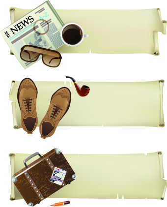 Special banners design elements vector 02