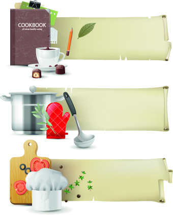 Special banners design elements vector 03