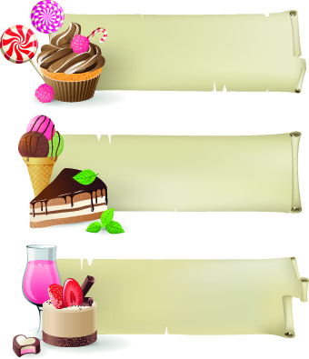 Special banners design elements vector 04