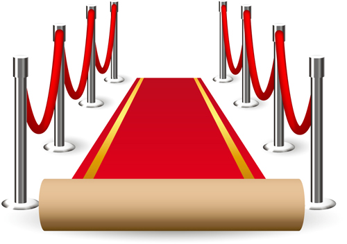 Noble Red Carpet vector set 03