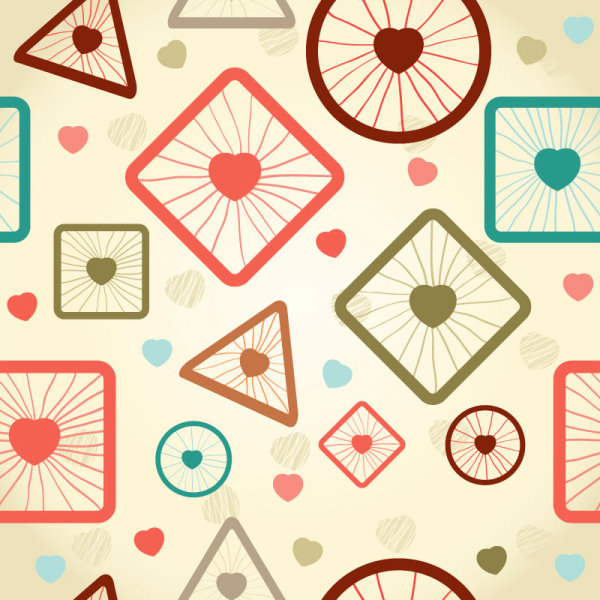 cute cartoon Decorative pattern background vector 03
